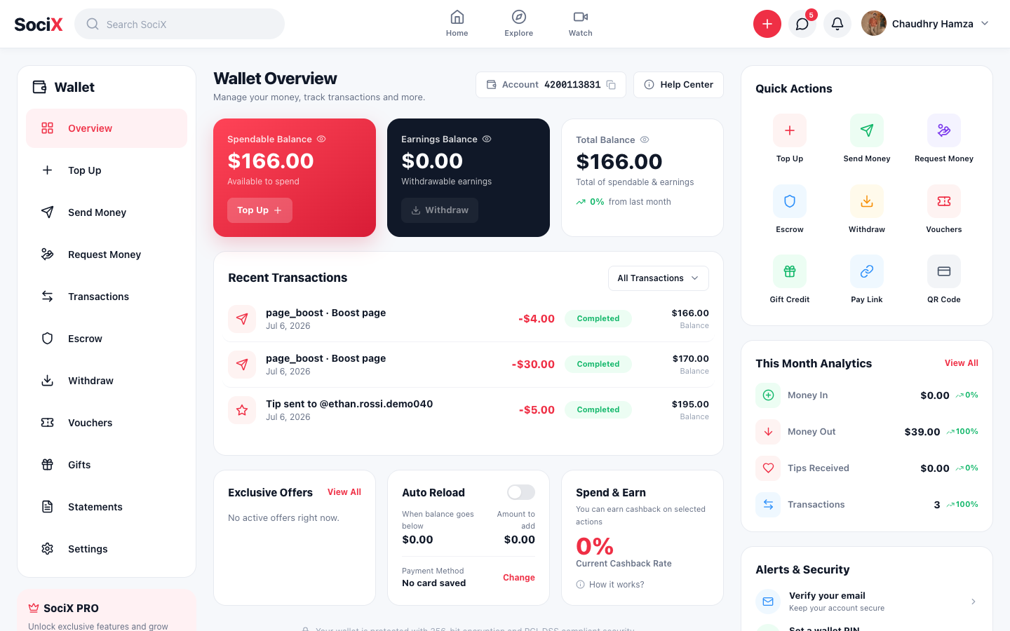 SociX Wallet (desktop)